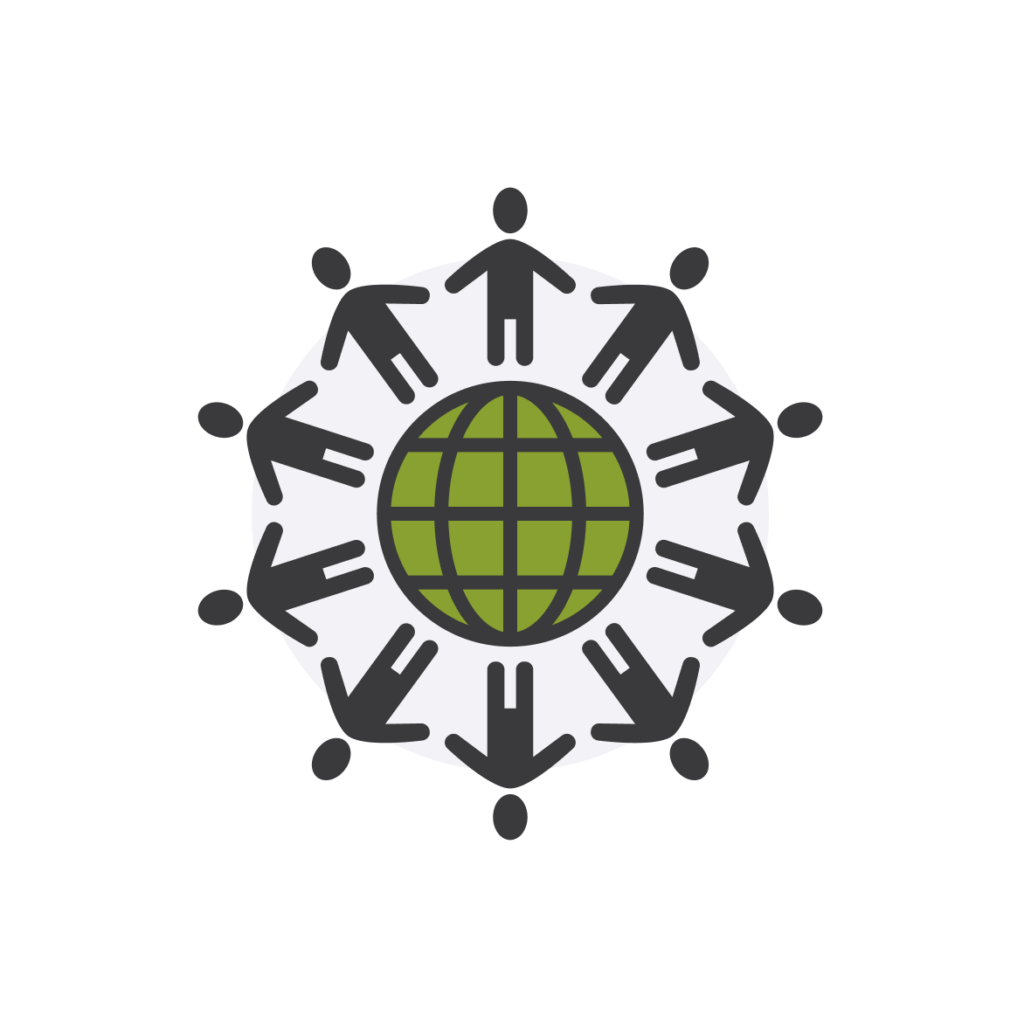 Inclusive globe icon